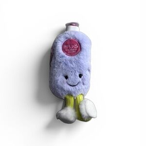 eos Plush Lip Balm Pouch in Lavender with Yellow Legs